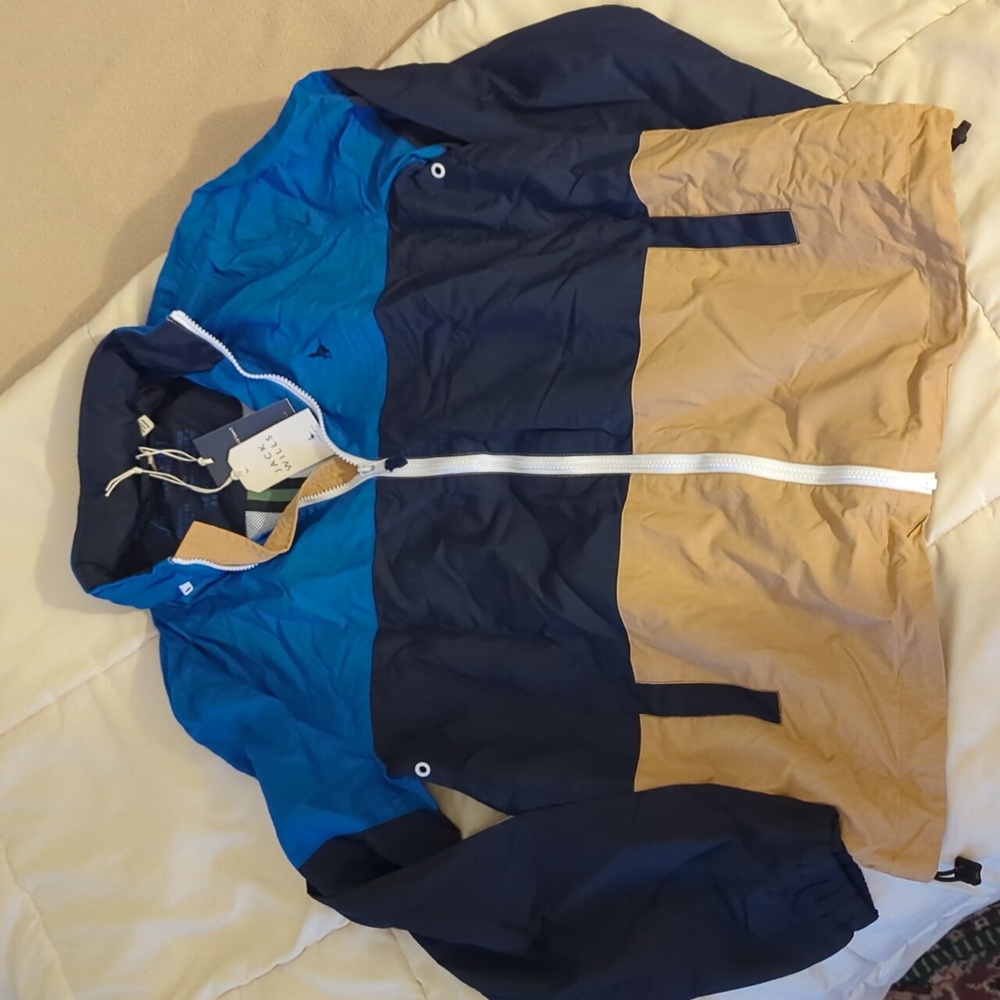 Jack wills Donohue CB windbreaker mens size XL 21" pit -pit 27" length NWT